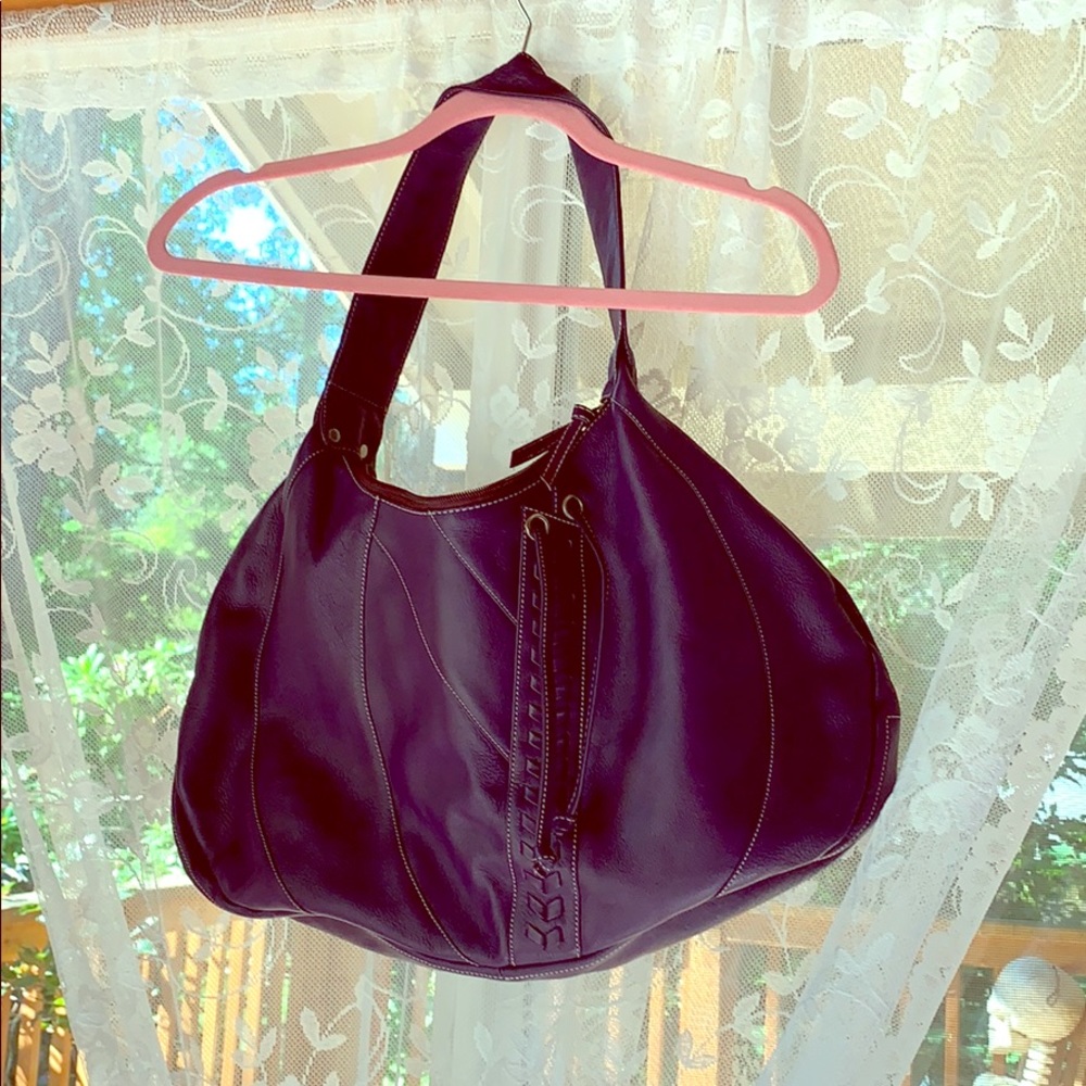 Purple shoulder bag